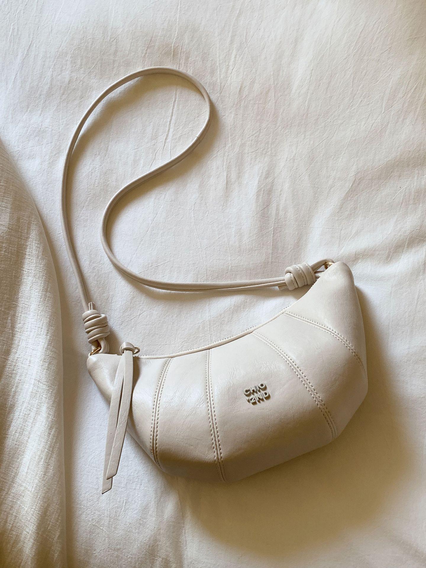 

Сумка-мессенджер в форме рога круассана для женщин 2024 года, новая летняя дизайнерская сумка-мессенджер белый