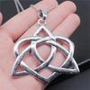 Celtic Symbols Hexagrams Mystical Amulet Pendant Antique Bronze Metal Daughter Collar Necklace Handmade