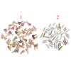 100x Heart Wood Clips Photo Paper Pegs Scrapbooking Embellishments 35mm