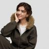 Gap Women's Relaxed Faux Fur Hooded Cardigan Jacket