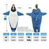 Herbst- und Winter-Flanell-Hai-Pyjama Cartoon Erwachsene COS Einteiliger Schlafsack Niedlich und Skurril Warmer Schlafsack Faule Decke Gemütlicher flauschiger Schlaf