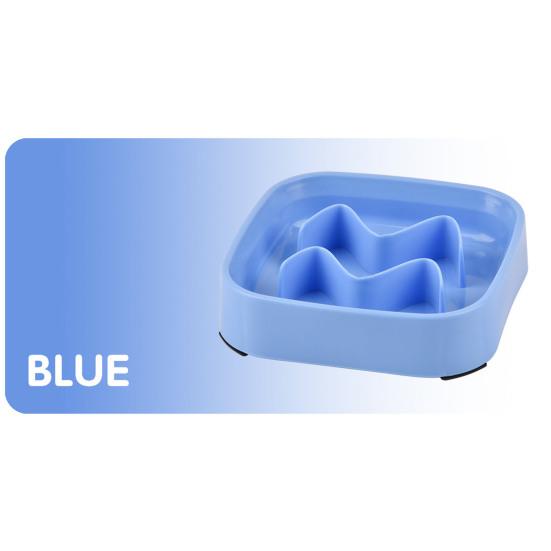 Slow Feeding Pet Bowl Anti-Choking Design Spill-proof Deep Pet Food Dish Square Pet Slow Down Eating Bowl