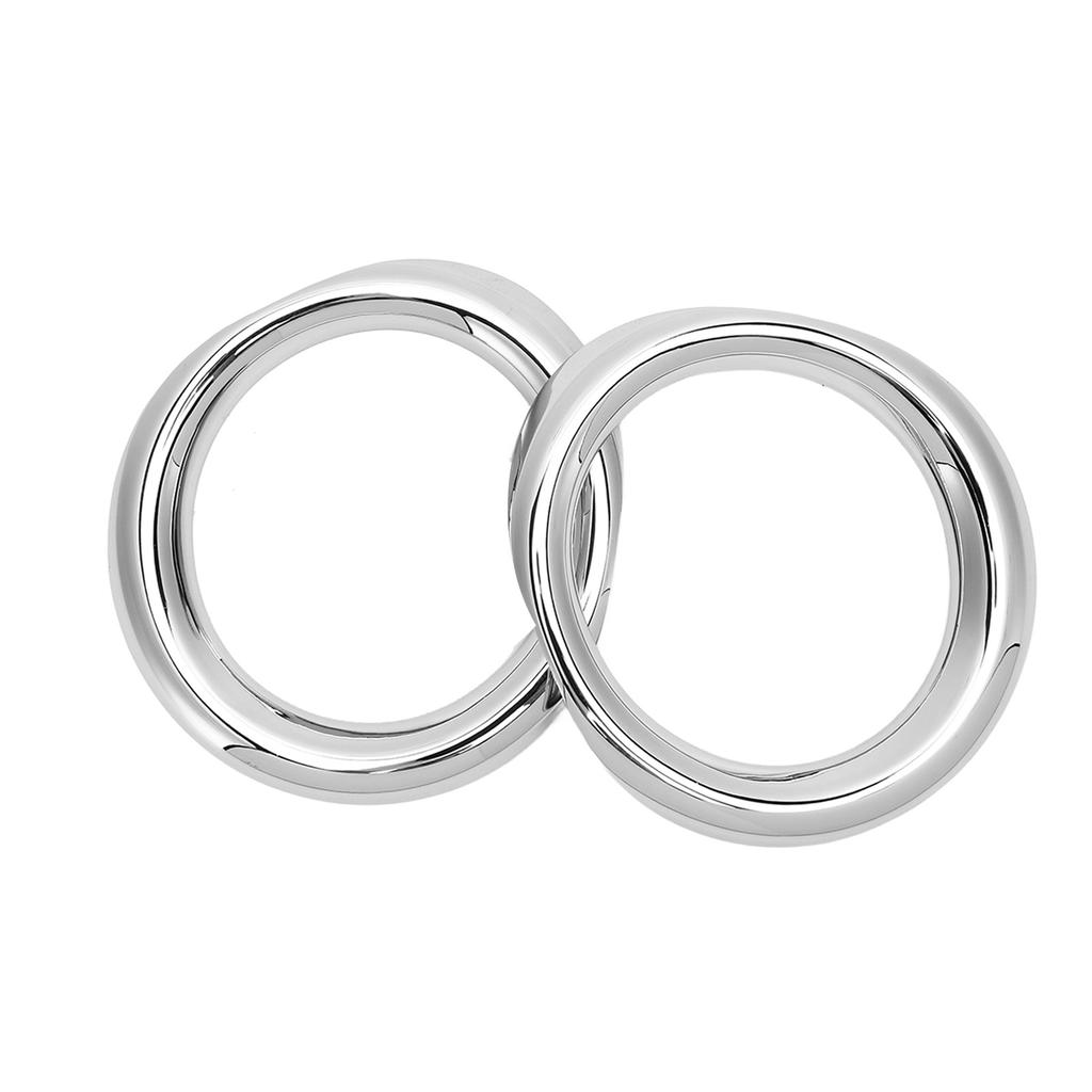 2PCS Car Front Fog Light Ring Cover Trim Chrome Plated Glossy Replacement for CHR 2016‑2018