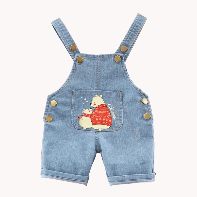 Літо 2025 Дитячі джинсові шорти та комбінезон для хлопчиків та дівчаток