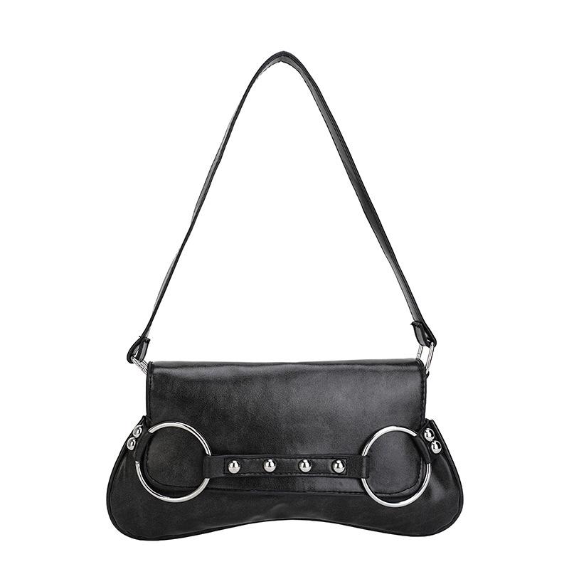 Bags This Year's Popular Bags 2025 European and American Fashion Rivet Shoulder Bag Women's Personality Versatile Retro Underarm Bag