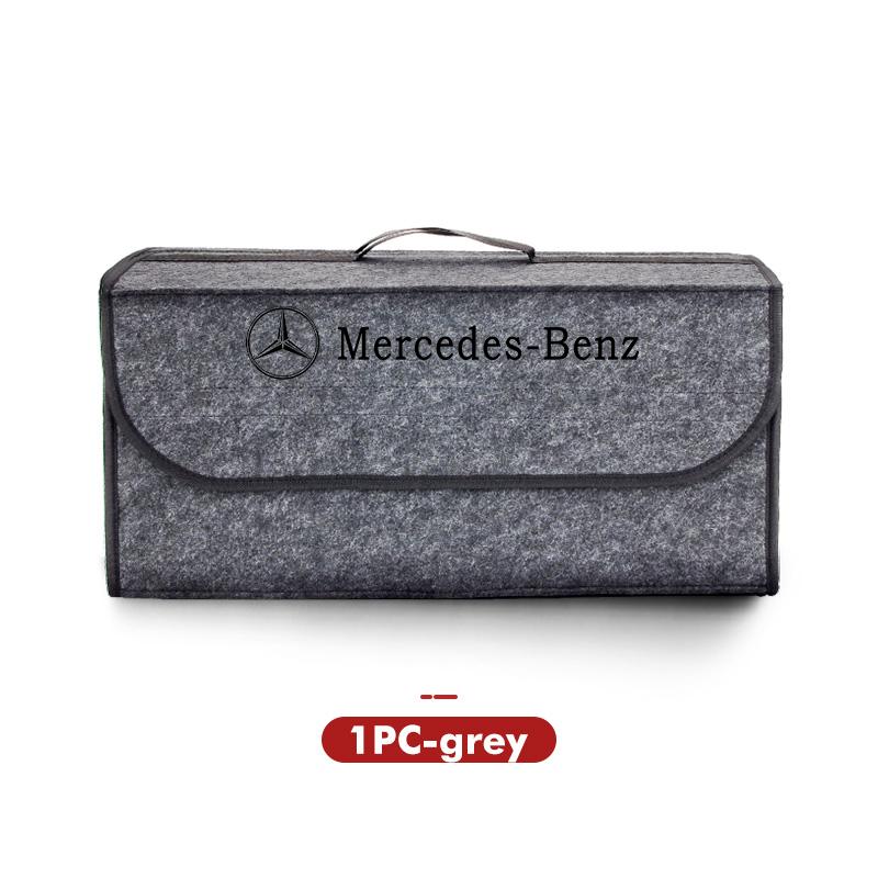 Car Trunk Storage Box Felt Stowing Bag Organizer Tool Auto Interior Accessories For Benz CLS SLK Sport ML C200 C260 C300 W205
