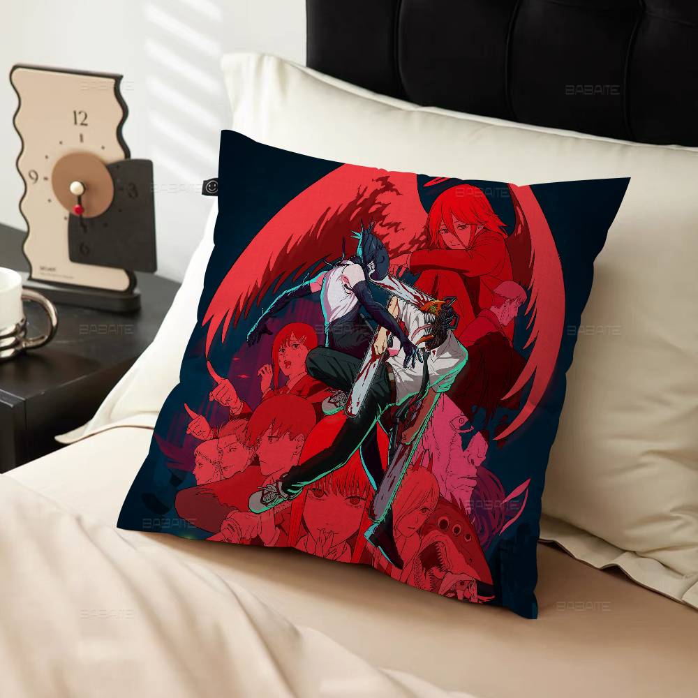 C-Chainsaw Man Reze Personalized Pillow Dust Cover Bedroom Kids Party Decoration Pillowcase Birthday Children Gift