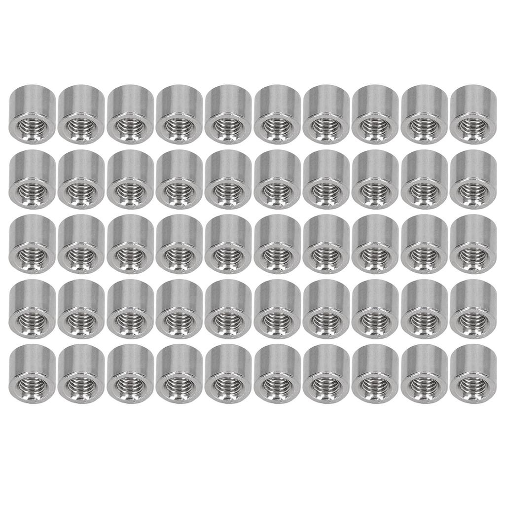 50 szt. Zestaw okrągłych nakrętek łączących Gwint wewnętrzny Odporne na rdzę Nakrętki złączne M6 do użytku domowego na zewnątrz