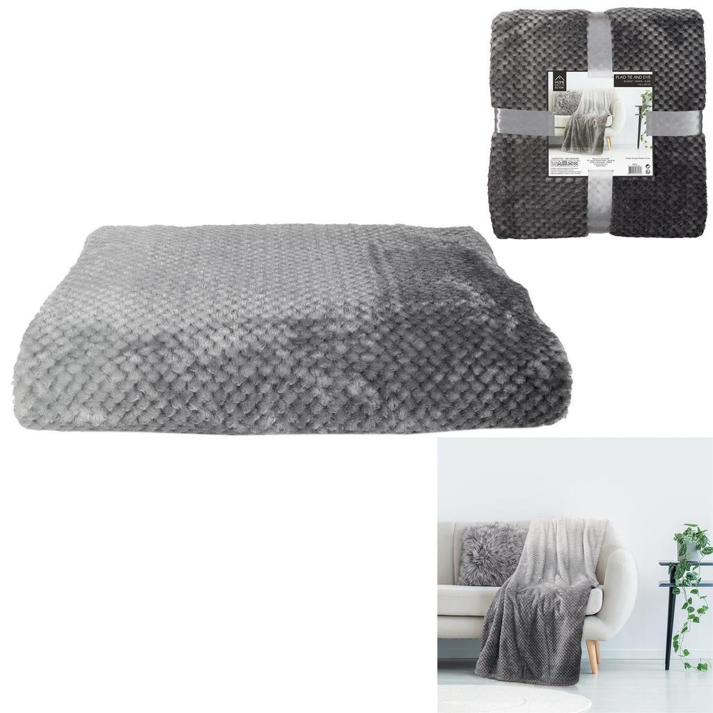 FLUFFY BLANKET Honey gray 150x200 cm SOFT | PLED