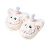 Cartoon three-dimensional hat cat cotton slippers winter warm shoes cute plush home shoes soft-soled non-slip shoes