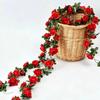 Green Leaves Artificial Flower Garland Layered Petals Hanging Rattan Flower  Wedding Arrangements