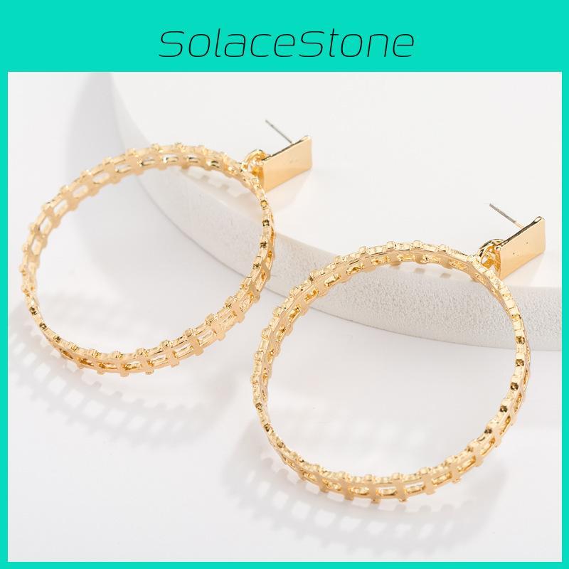 Chic Silver Alloy Geometric Earrings Minimalist Trendy Street Snap Hot Sale