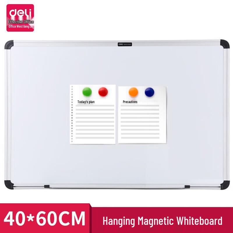 Deli Magnetic Wall-Mounted Whiteboard 40x60cm