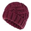 Women's Autumn Winter Wool Hat Diamond Plaid Soft Coarse Knitted Cap EMA