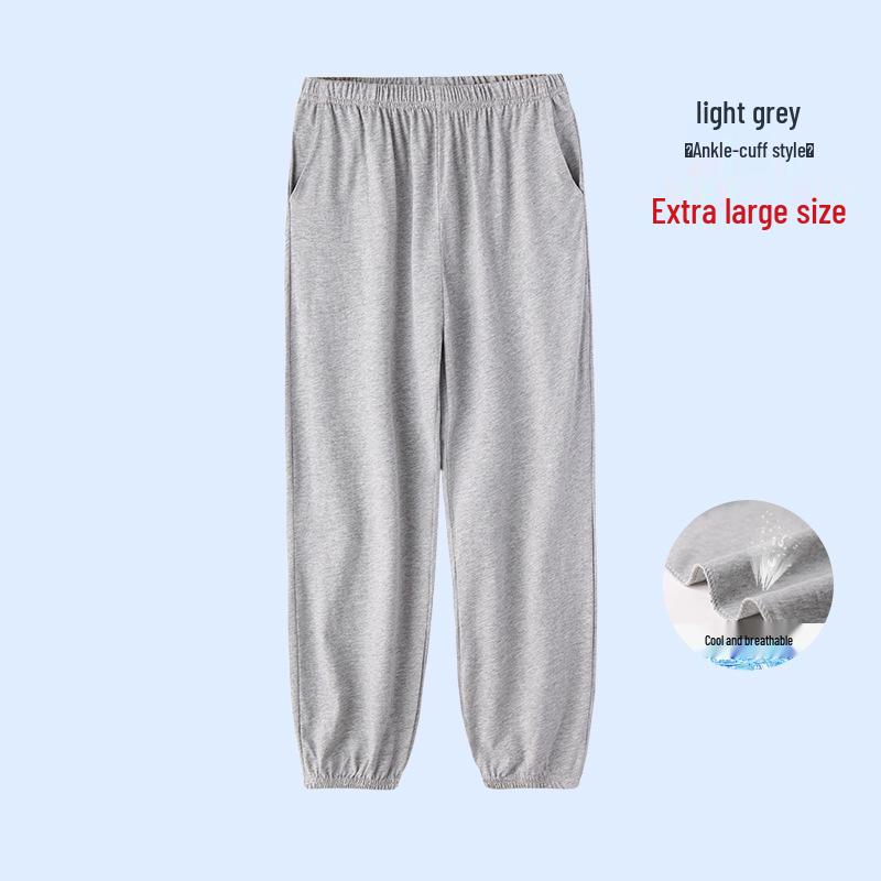 Kinder Sommer Baumwoll Sporthose - Jungen Marine & Mädchen Grau Mückendicht Eisseide Hose.