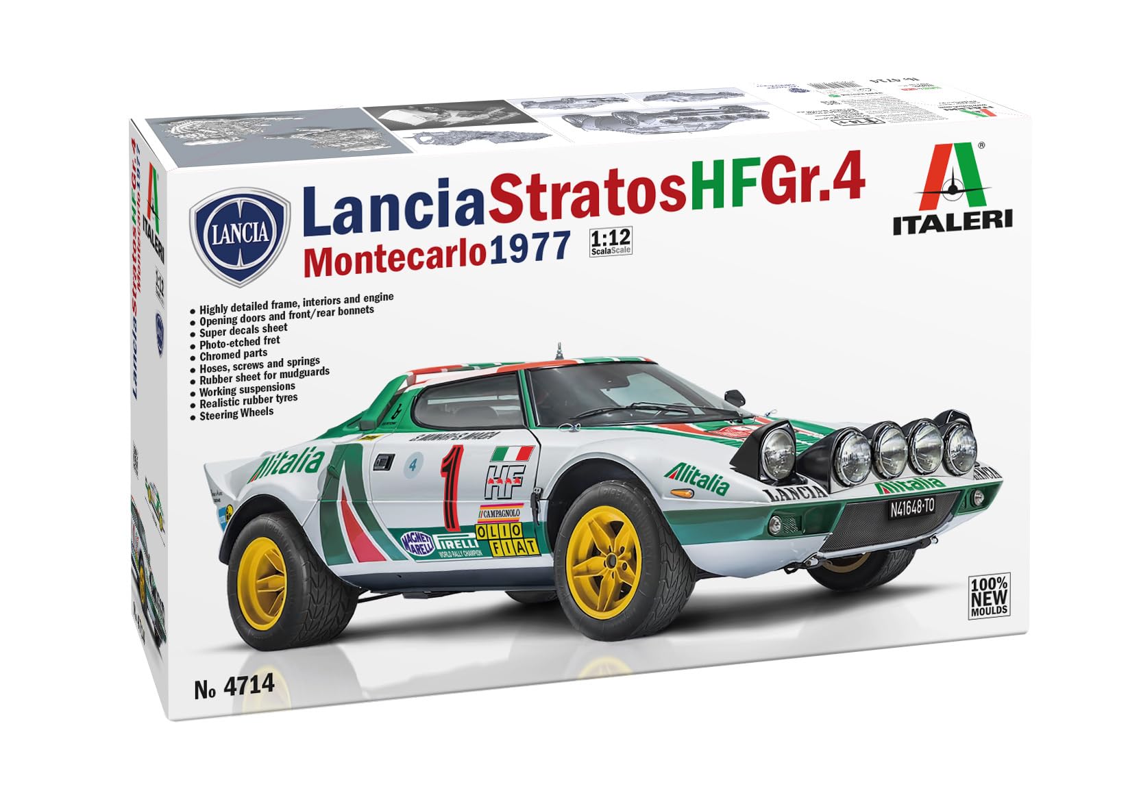

Italeri Tamiya Car Series 4714 Lancia Stratos HF Monte Carlo 1977 Plastic Model Kit 37707 1/12 No. Gr.4 (Car)