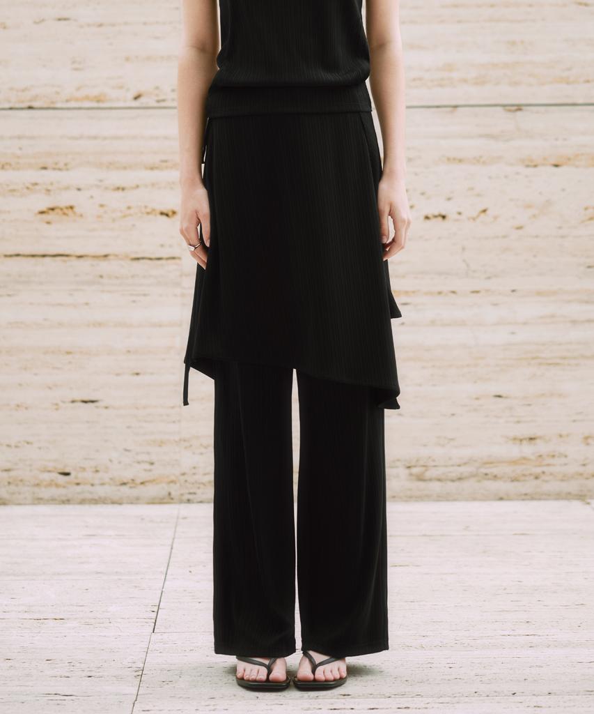 Zero Street [2 Colors] Le Zero Pleated Layered Pants