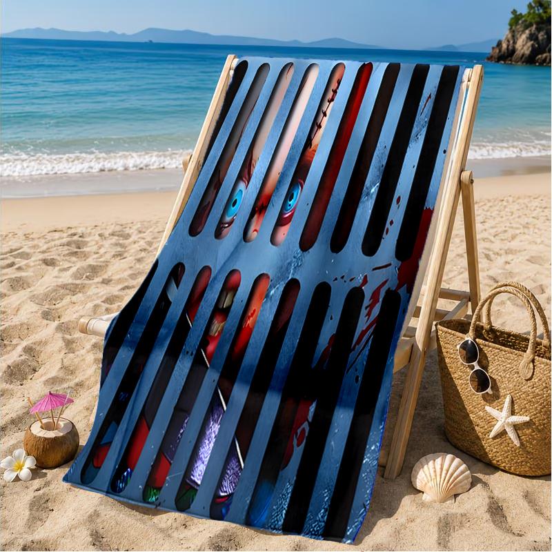 Chucky And Tiffany's Wedding Beach Towel, Microfiber Beach Towel, Perfect For Pool, Beach, Travel, Home Decor Beach Party Fan Gifts