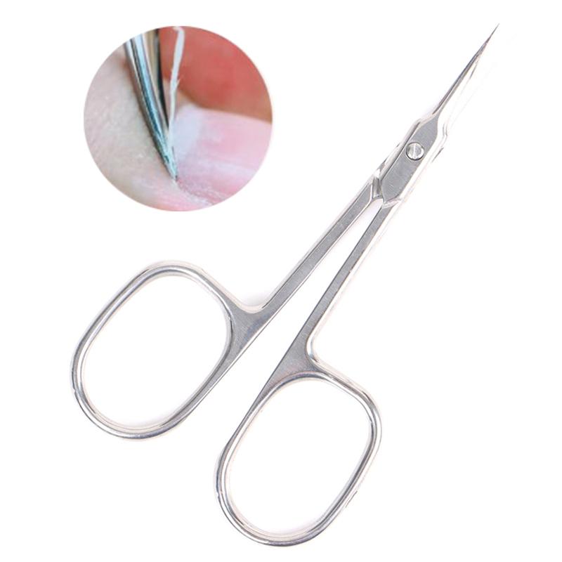 Frumusețea unghiilor Foarfece pentru cuticule Dispozitive de tăiat unghii Vârf curbat din oțel inoxidabil Dispozitiv pentru îndepărtarea pielii moarte Manichiură