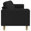 Living Room Sofa Black 250 x 77 x 76 cm Polyester
