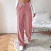 2025 Herbst Damen High Waist Lässige Cordhose - Locker, Einfarbig, Gerades Bein
