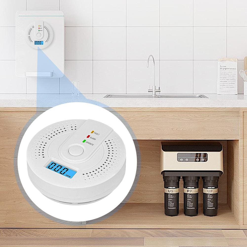 Independent CO Alarm Sensor Carbon Monoxide Alarm Detector High Sensitive Warning LED Display CO Alarm Battery Powered