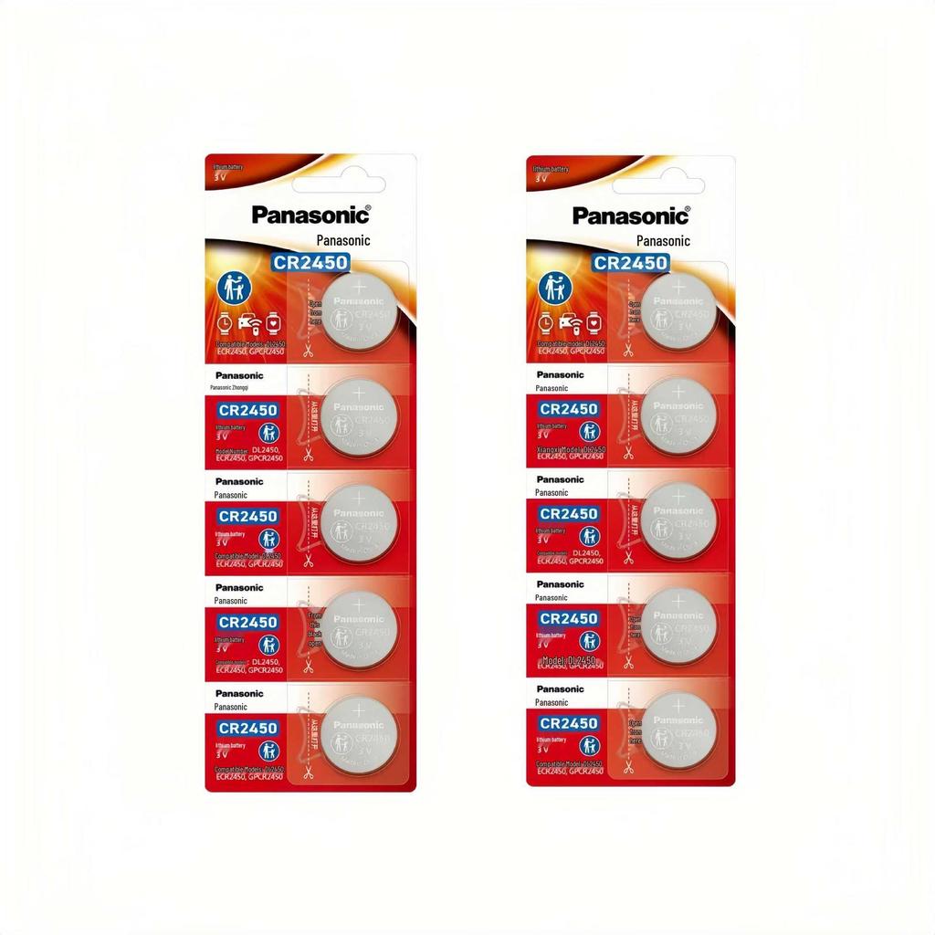 Panasonic CR2450 3V Lithium Battery for Bluetooth Devices & BMW Remotes