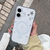 Simple Star Magnetic Anti-drop Phone Case with Button for Apple 17 Pro Max, 16, 15 Plus, 14, and 13.