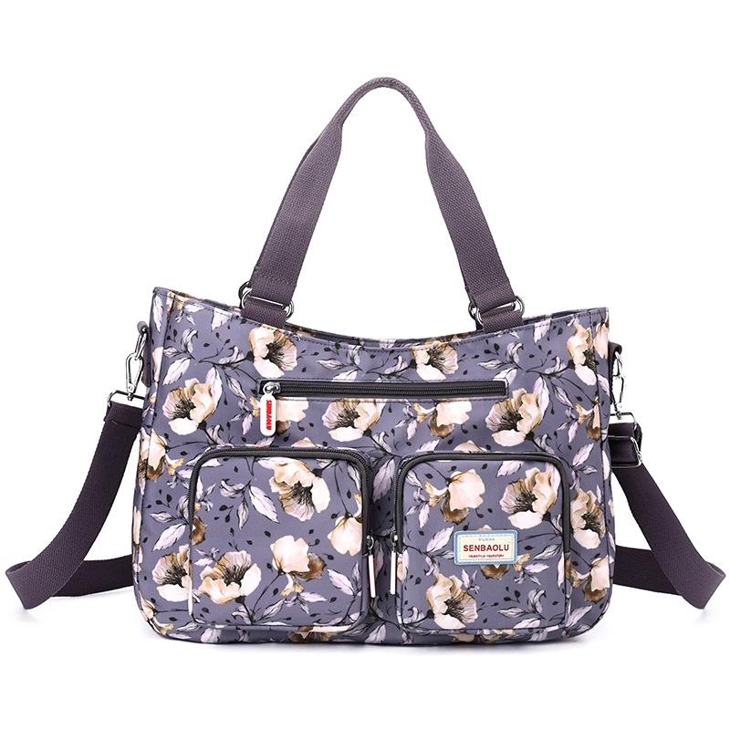 Kvetinová potlač Ženy Tašky cez rameno Oxford Diagonal Malá štvorcová kabelka Multifunkčná Casual Travel Crossbody taška