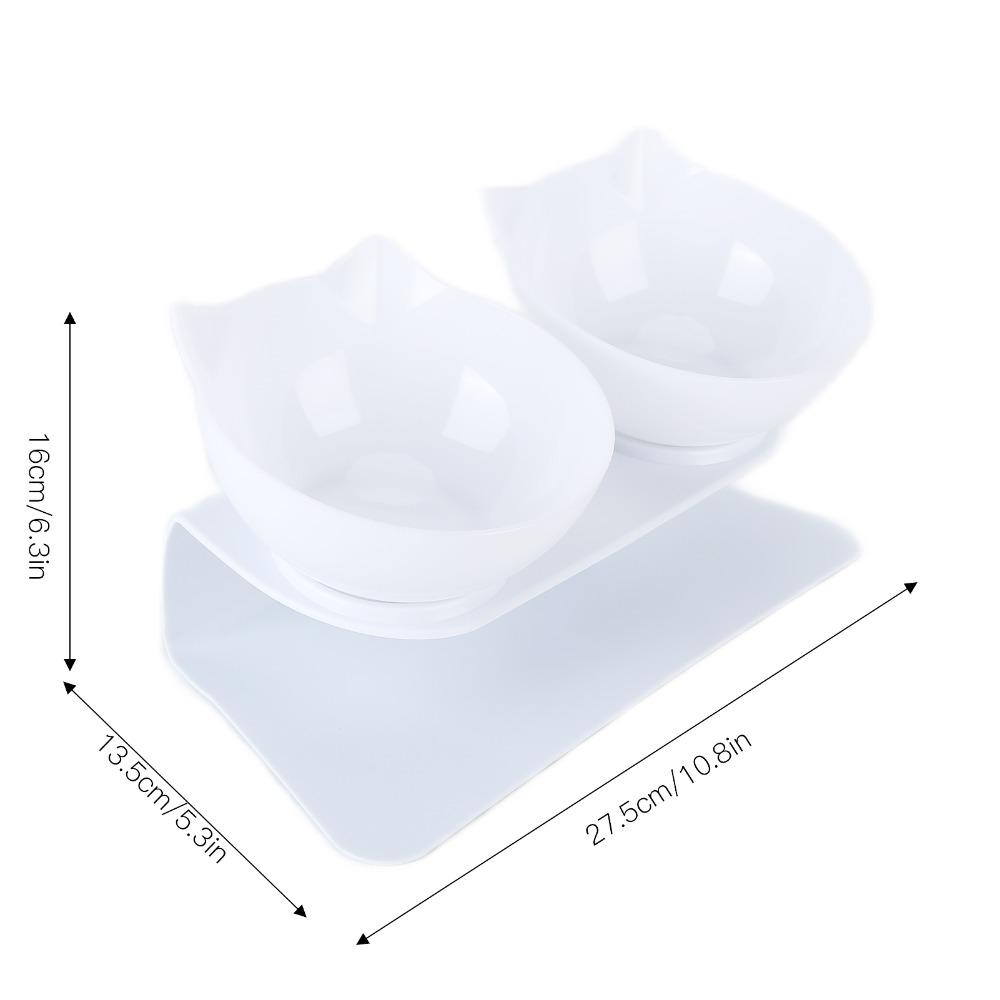 Transparent body Cat Feeding Bowl Slant mouth design Dog Food Bowl Puppy kitten use