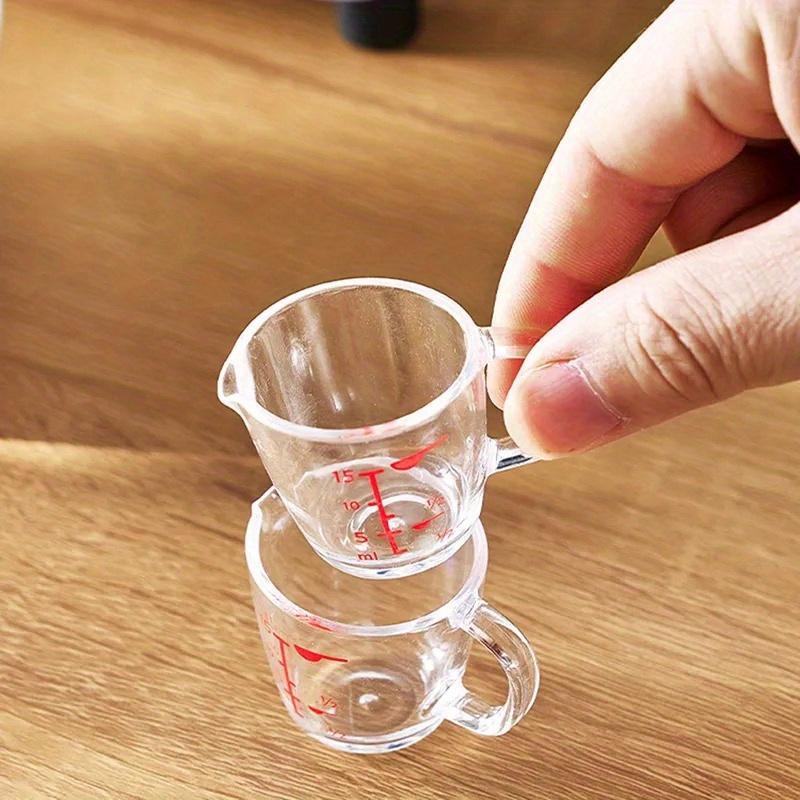 2pcs Baking Measuring Cup Small Milk Cup Mini Graduated Coffee Measuring Cup Pointed Beaker 15ml