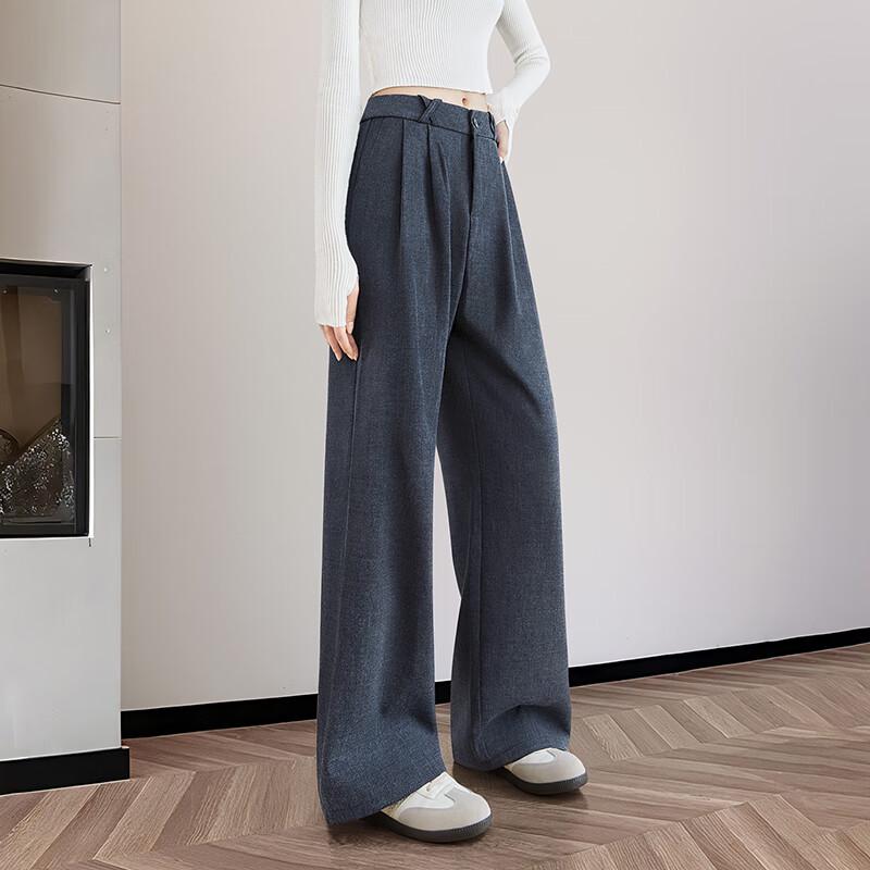 Shechi Women's Pleated High-Waist Straight-Leg Pants