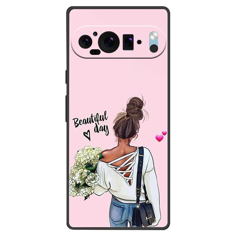 For Google Pixel 9 Pro XL Case Silicone Luxury Space Soft Bumper for Pixel 9 9Pro 9ProXL 5G Phone Cover TPU Funda Fashion Bag