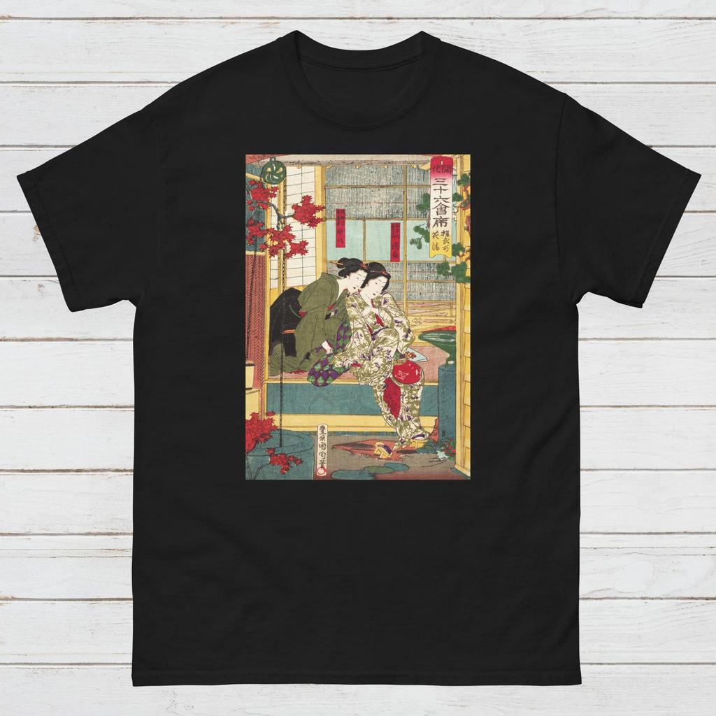 Ukiyo-e Geisha T-Shirt | Kunichika Japanese Woodblock Art Tee