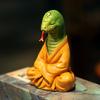 Snake Statue Snake Buddha Statue Zen Meditation Decor Chinese Snake Figurines 2025 Year Of The Snake Sculpture Chinese New Year