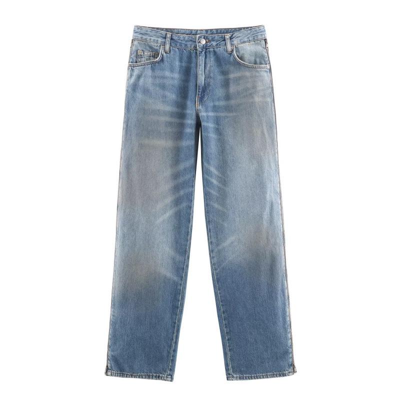 European & American Women s Mid-Waist Zipper Jeans - Trendy and Stylish S