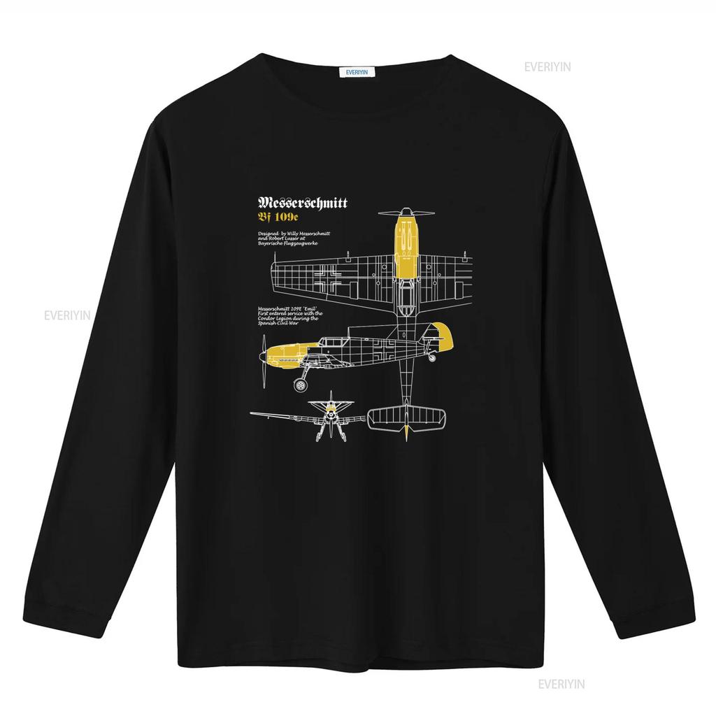 Vintage Aviation Themed Messerschmitt Bf109 T Shirt Retro Airplane Design for Enthusiasts vintage Washed streetwear graphic