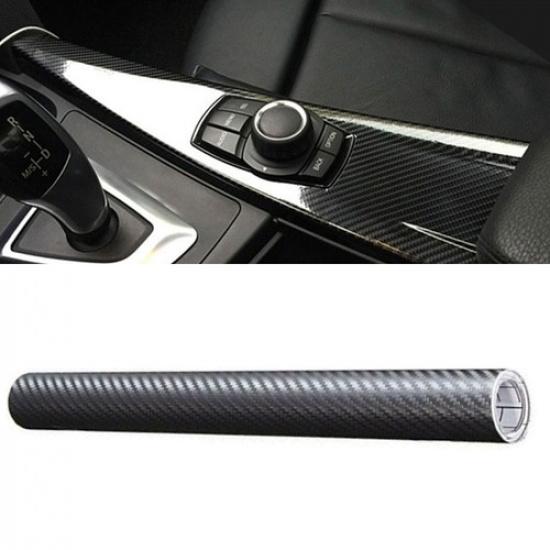 60  5D Glossy Carbon Fiber Vinyl Film Car Interior Wrap Sticker Accessories