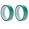2 Stück Hochtemperatur-Klebeband PET 0,06 mm Dicke 25 mm Breite 33 Meter Länge Grün Isolierband