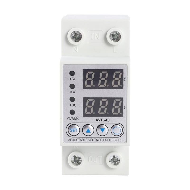 "Self-Resetting 2P Adjustable Digital Undervoltage Protector - 220V Intelligent Circuit Breaker for Home Appliances"