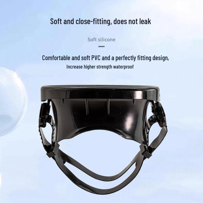 Unisex Waterproof PVC Snorkeling Mask with HD Tempered Glass & Wide Field of View