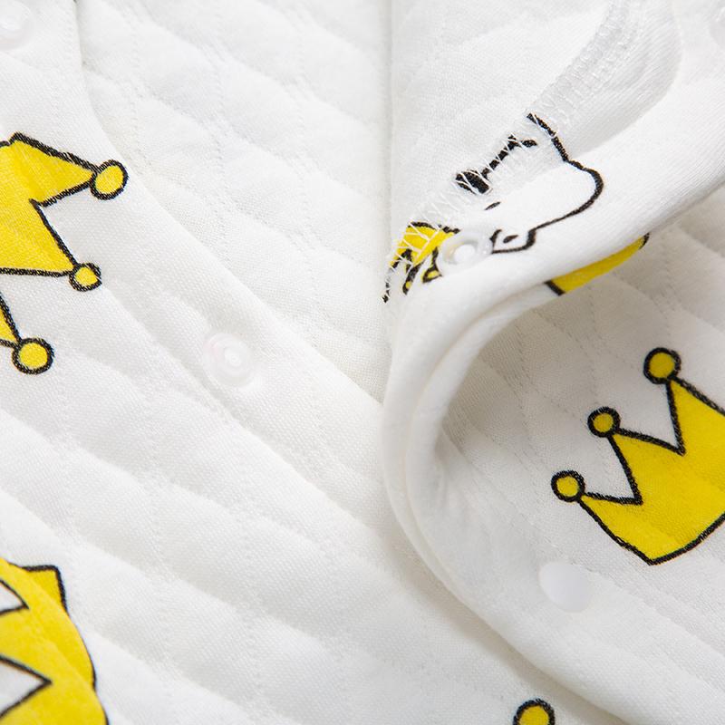 Infant Fall Winter Warm Thick Plush Boy Girl Baby Cotton Warm Rompers