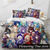 Anime Genshin Impact Game Bedding Set Duvet Cover Bed Set Quilt Cover Pillowcase Comforter king Queen Size Boys Adult Bedding