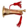26.924 Cm Brass and Copper Blowing Bugle Signal Horn Classic Military-Style Bugle with Elegant Rope Binding Ideal for Ceremonies Parades Collectors