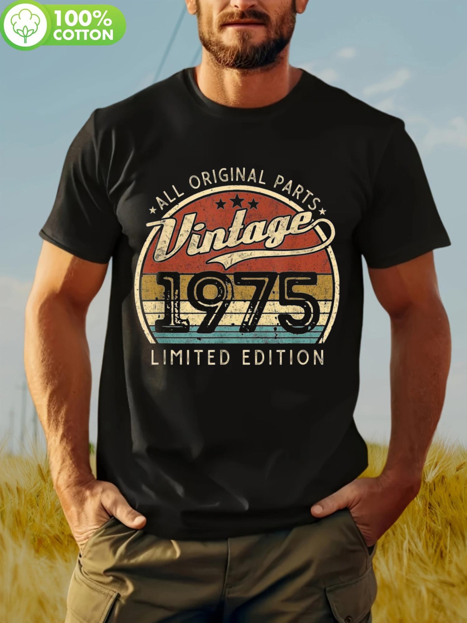 Vintage 1975 Limited Edition Birthday T-shirt - 100% Cotton M
