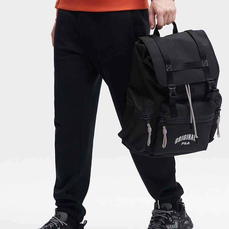 New FILA Fabric Laptop Bag Backpack Extra Small Men's Jet Black F13M349102F-BK