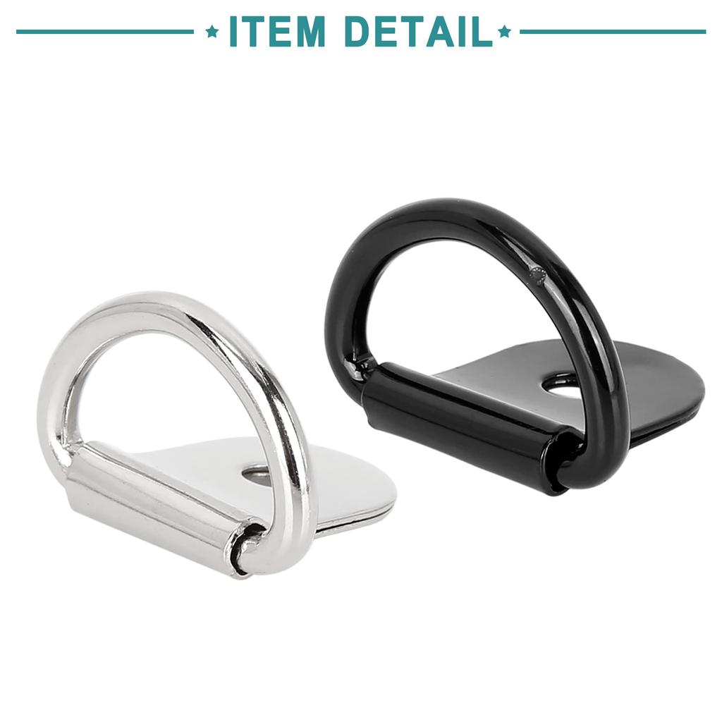 ACROPIX Fixed Anchor D Shape Universal Silver Tone Black 20pcs