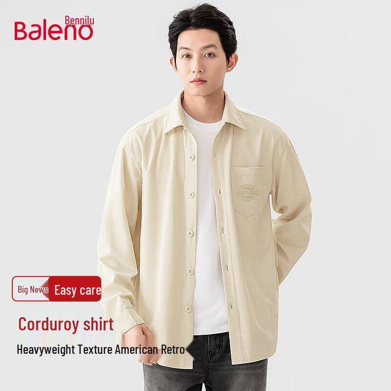 

Baleno Men s Corduroy Long-Sleeve Shirt Jacket XL