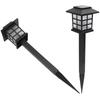 2Set LED Solar Lawn Light Waterproof Small House Shaped Stake Light Walkway Light White Light