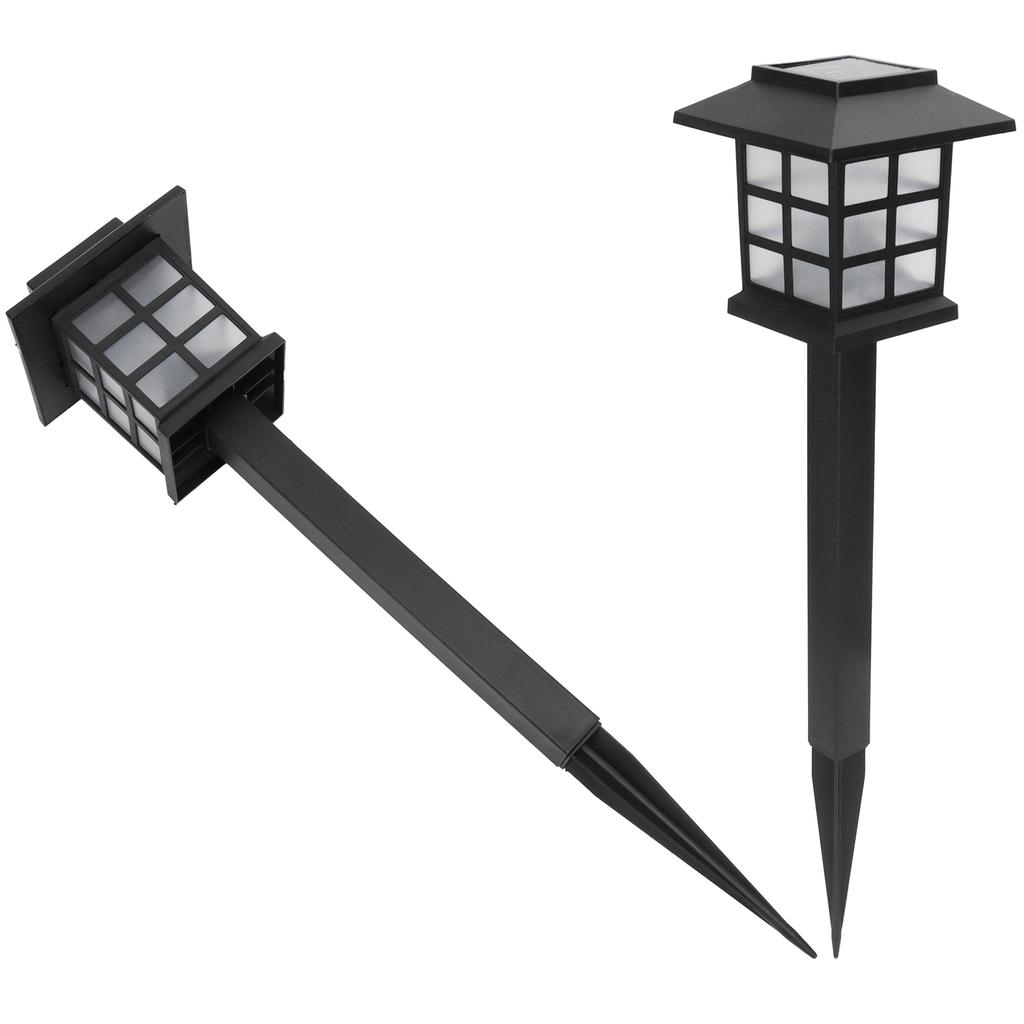 2Set LED Solar Lawn Light Waterproof Small House Shaped Stake Light Walkway Light White Light